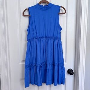 Rachel Sleeveless Blue Midi Dress